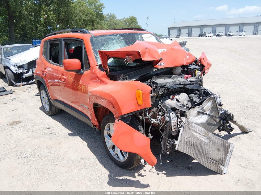 2018 Jeep Renegade VIN ZACCJABB3JPH10584 IAAI salvage auction — FRONT END, Salvage Title, sold $500 on 2026-08-19 (photo 1)