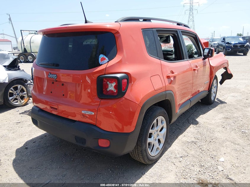 2018 Jeep Renegade VIN ZACCJABB3JPH10584 IAAI salvage auction — FRONT END, Salvage Title, sold $500 on 2026-08-19 (photo 4)