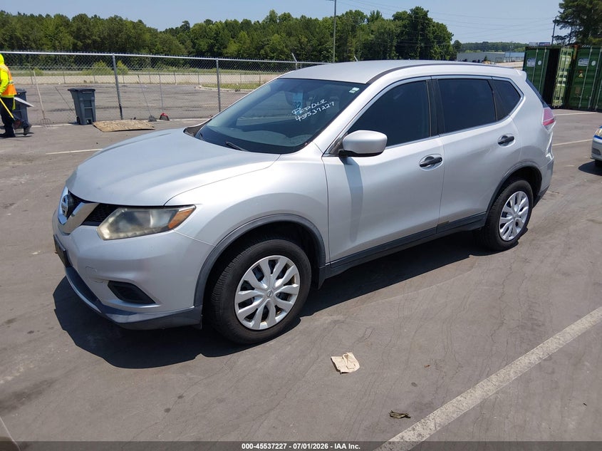 2016 Nissan Rogue VIN KNMAT2MT9GP638759 IAAI salvage auction — NORMAL WEAR, Clear (North Carolina), sold $600 on 2026-07-29 (photo 2)
