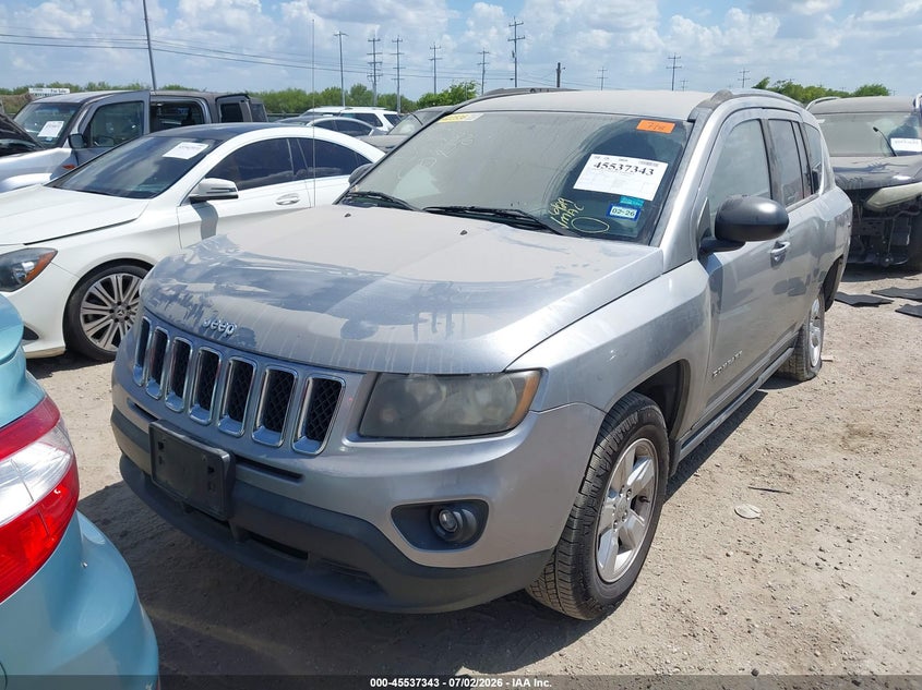 2015 Jeep Compass VIN 1C4NJCBA7FD218822 IAAI salvage auction — LEFT REAR, Salvage (Texas), sold $1,400 on 2026-08-01 (photo 2)