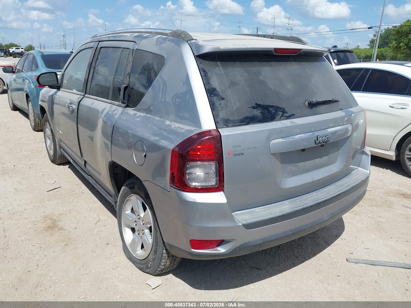 2015 Jeep Compass VIN 1C4NJCBA7FD218822 IAAI salvage auction — LEFT REAR, Salvage (Texas), sold $1,400 on 2026-08-01 (photo 3)