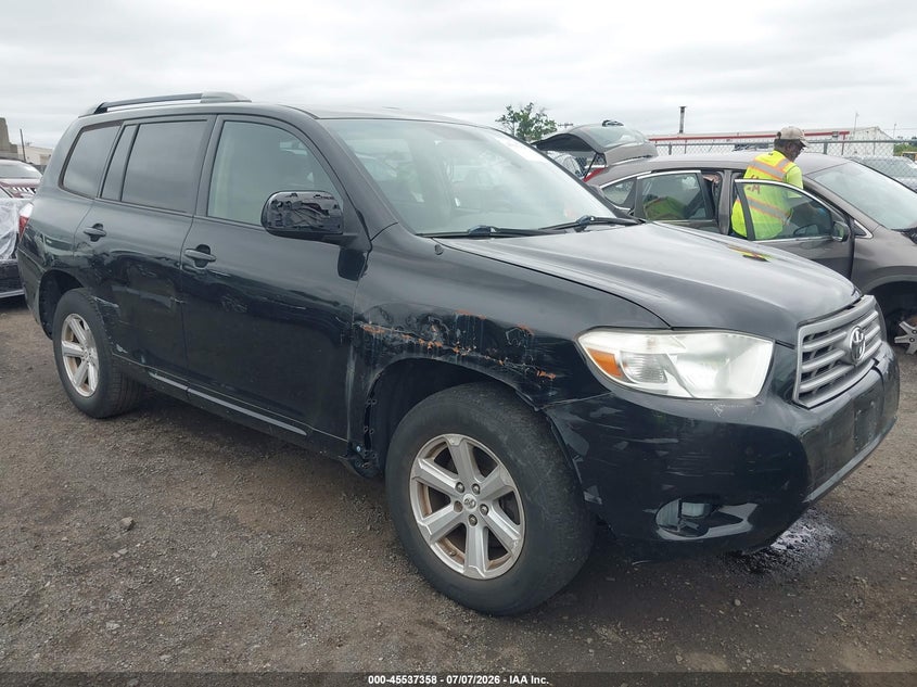 2010 Toyota Highlander VIN 5TDBK3EH8AS007814 IAAI salvage auction — FRONT END, Salvage (New Jersey), sold $1,550 on 2026-07-31 (photo 1)