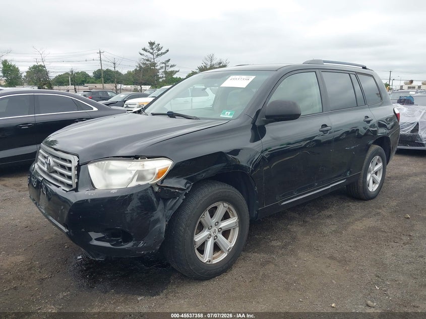 2010 Toyota Highlander VIN 5TDBK3EH8AS007814 IAAI salvage auction — FRONT END, Salvage (New Jersey), sold $1,550 on 2026-07-31 (photo 2)