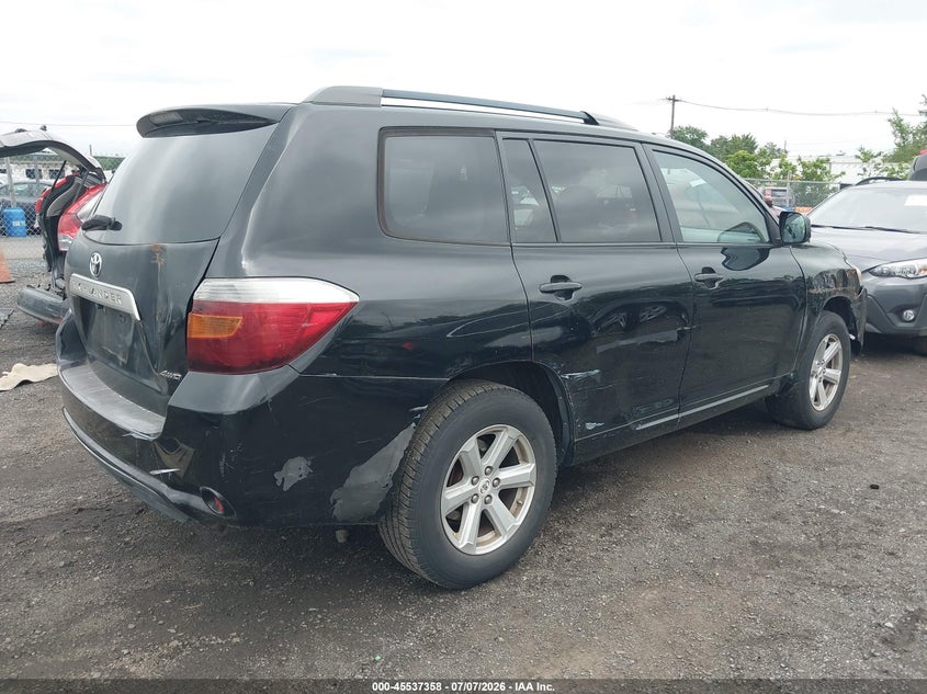 2010 Toyota Highlander VIN 5TDBK3EH8AS007814 IAAI salvage auction — FRONT END, Salvage (New Jersey), sold $1,550 on 2026-07-31 (photo 4)