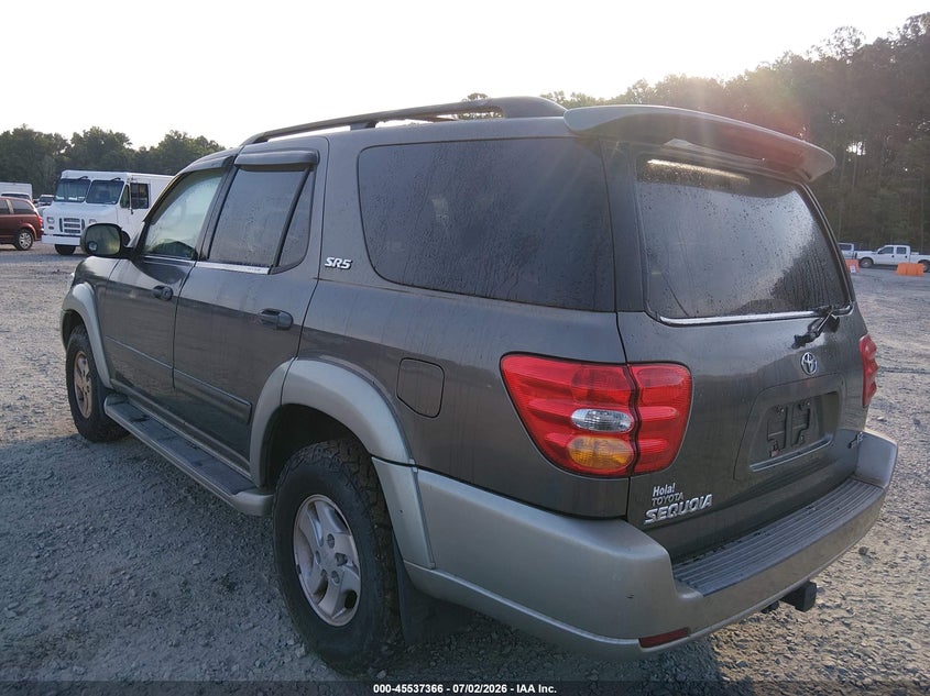 2003 Toyota Sequoia VIN 5TDZT34A73S191288 IAAI salvage auction — NORMAL WEAR, Repossession Paperwork (Georgia), sold $575 on 2026-07-20 (photo 3)