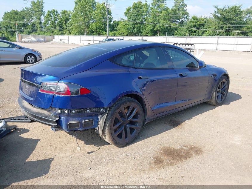 2022 Tesla Model s VIN 5YJSA1E54NF467849 IAAI salvage auction — REAR END, Salvage (Ohio), sold $19,100 on 2026-07-16 (photo 4)