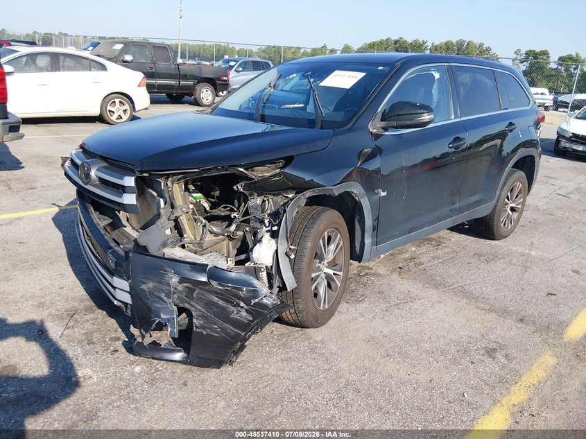 2019 Toyota Highlander VIN 5TDZZRFH2KS298887 IAAI salvage auction — FRONT END, Salvage (South Carolina), sold $3,800 on 2026-07-29 (photo 2)