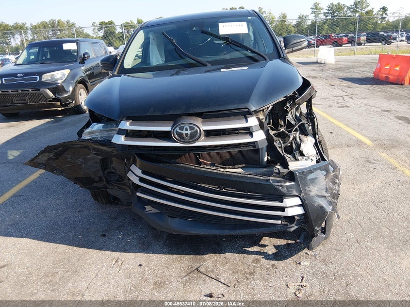 2019 Toyota Highlander VIN 5TDZZRFH2KS298887 IAAI salvage auction — FRONT END, Salvage (South Carolina), sold $3,800 on 2026-07-29 (photo 6)