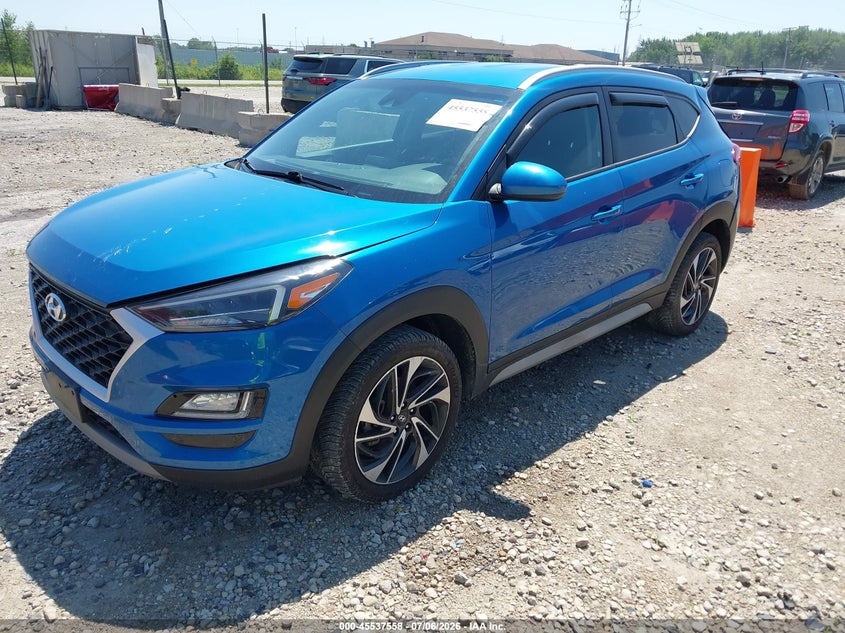 2019 Hyundai Tucson VIN KM8J3CAL9KU838606 IAAI salvage auction — REAR END, Salvage Title, sold $25 on 2026-07-30 (photo 2)