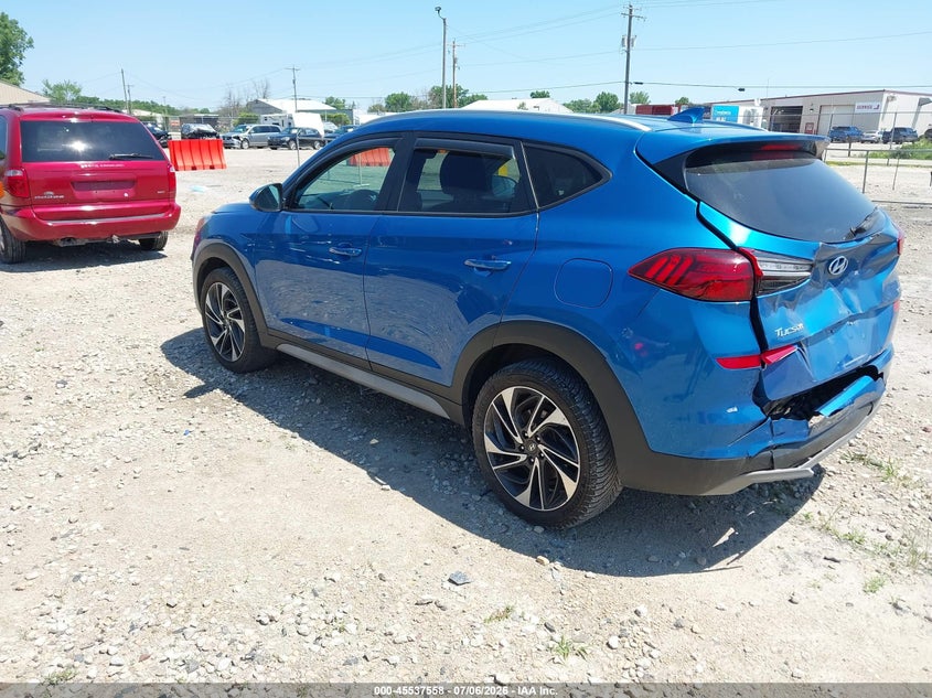 2019 Hyundai Tucson VIN KM8J3CAL9KU838606 IAAI salvage auction — REAR END, Salvage Title, sold $25 on 2026-07-30 (photo 3)