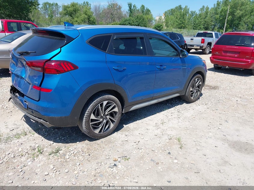 2019 Hyundai Tucson VIN KM8J3CAL9KU838606 IAAI salvage auction — REAR END, Salvage Title, sold $25 on 2026-07-30 (photo 4)