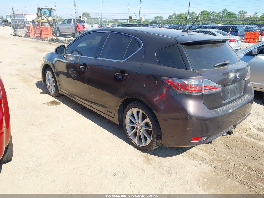 2012 Lexus Ct VIN JTHKD5BH5C2082117 IAAI salvage auction — NORMAL WEAR, Salvage Title, sold $1,500 on 2026-07-22 (photo 3)