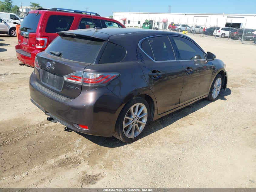 2012 Lexus Ct VIN JTHKD5BH5C2082117 IAAI salvage auction — NORMAL WEAR, Salvage Title, sold $1,500 on 2026-07-22 (photo 4)