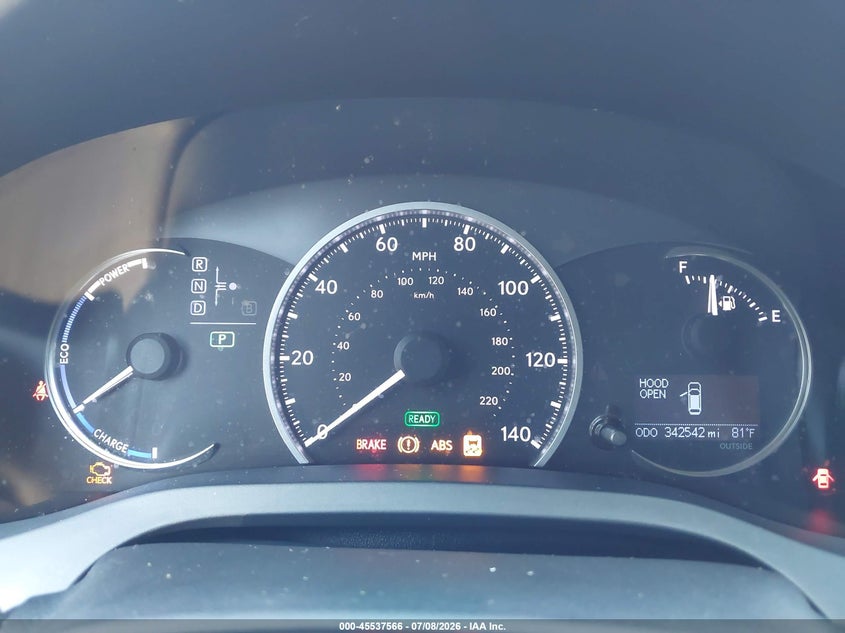 2012 Lexus Ct VIN JTHKD5BH5C2082117 IAAI salvage auction — NORMAL WEAR, Salvage Title, sold $1,500 on 2026-07-22 (photo 7)