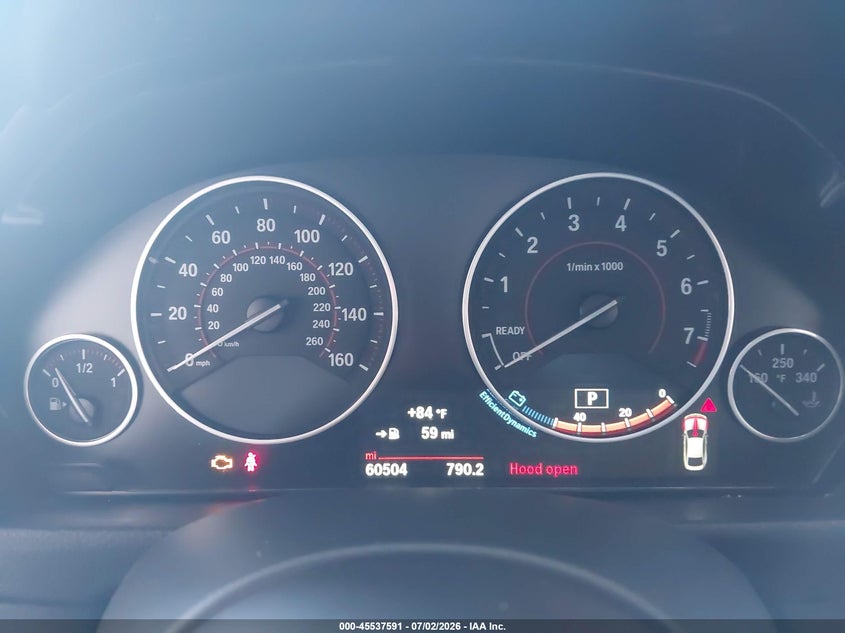 2017 BMW 4er VIN WBA4F9C57HG792224 IAAI salvage auction — SIDE, Salvage Title, sold $5,500 on 2026-08-02 (photo 7)