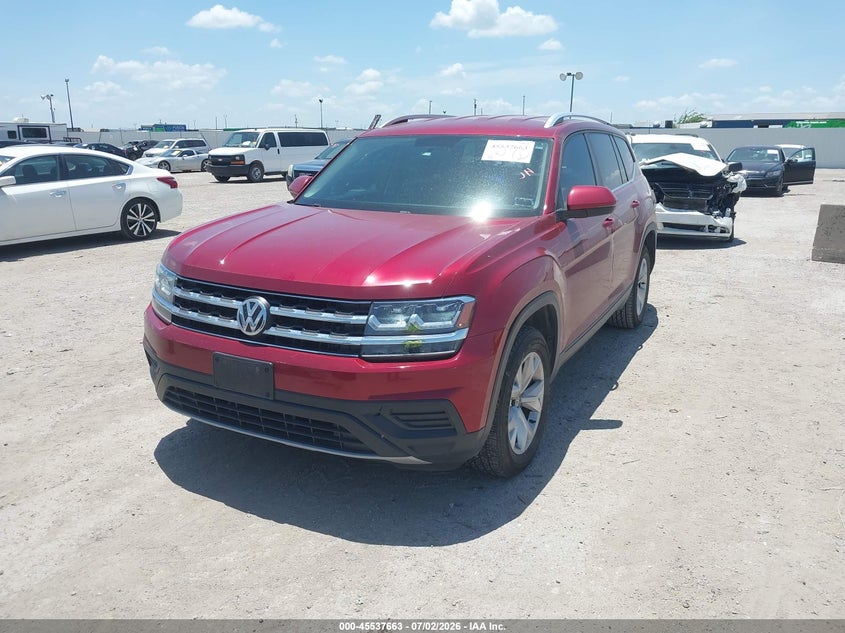 2018 Volkswagen Atlas VIN 1V2AR2CA0JC550355 IAAI salvage auction — REAR END, Salvage (Texas), sold $3,050 on 2026-07-12 (photo 2)