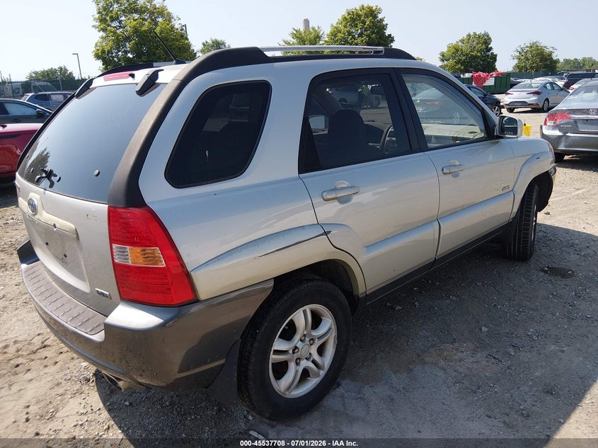 2007 Kia Sportage VIN KNDJE723477342185 IAAI salvage auction — NORMAL WEAR, Clear (Pennsylvania), sold $450 on 2026-07-24 (photo 4)