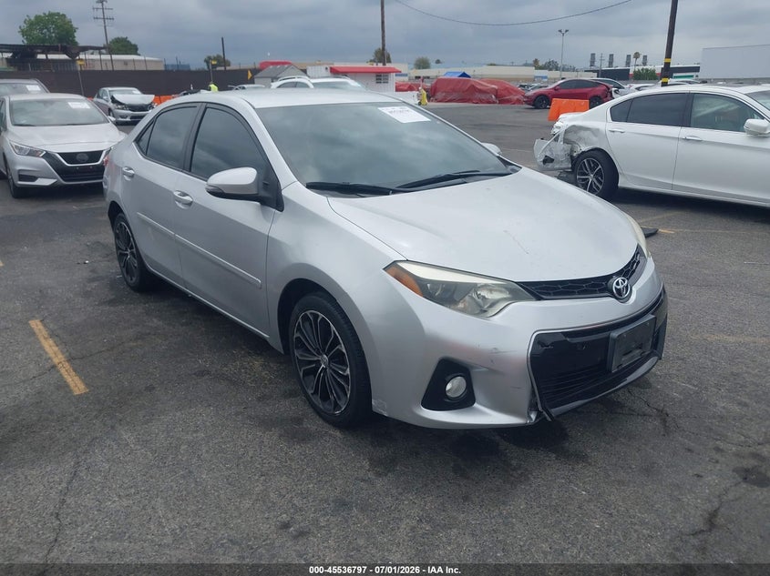 2016 Toyota Corolla VIN 5YFBURHE9GP441918 IAAI salvage auction — LEFT REAR, Salvage (California), sold $4,350 on 2026-07-29 (photo 1)