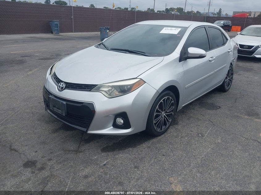 2016 Toyota Corolla VIN 5YFBURHE9GP441918 IAAI salvage auction — LEFT REAR, Salvage (California), sold $4,350 on 2026-07-29 (photo 2)