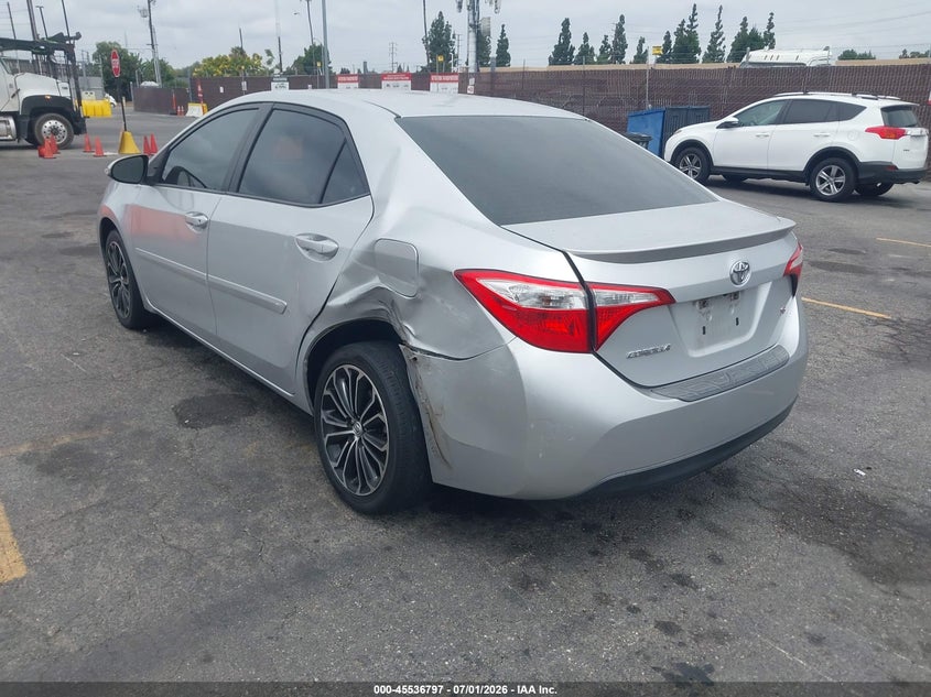 2016 Toyota Corolla VIN 5YFBURHE9GP441918 IAAI salvage auction — LEFT REAR, Salvage (California), sold $4,350 on 2026-07-29 (photo 3)