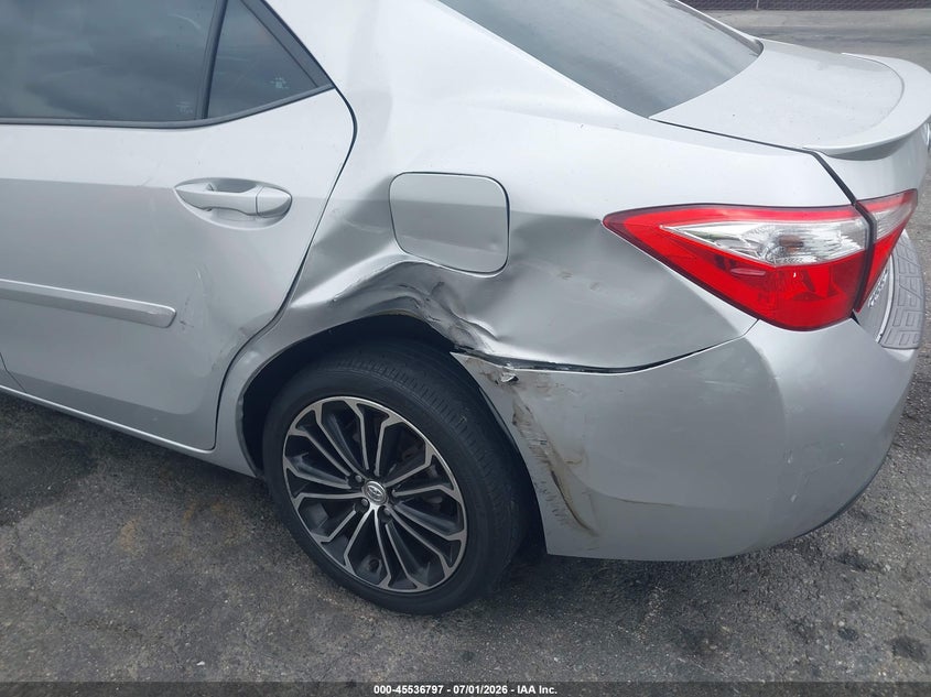 2016 Toyota Corolla VIN 5YFBURHE9GP441918 IAAI salvage auction — LEFT REAR, Salvage (California), sold $4,350 on 2026-07-29 (photo 6)