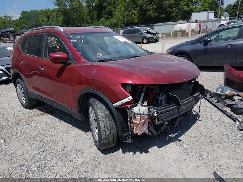 2016 Nissan Rogue VIN KNMAT2MV0GP722387 IAAI salvage auction — FRONT END, Salvage (Ohio), sold $650 on 2026-07-28 (photo 1)
