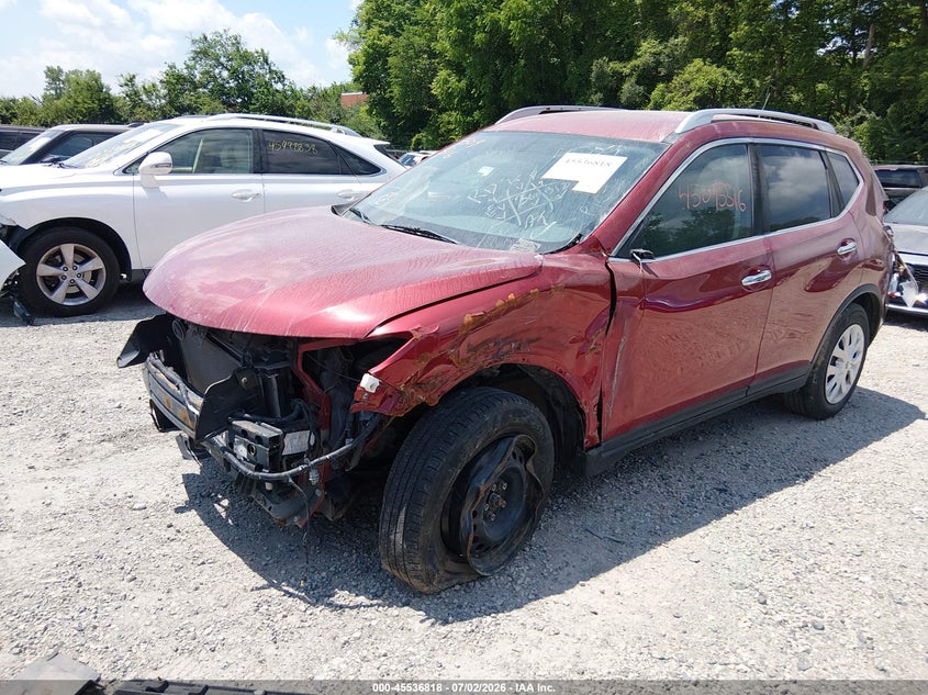 2016 Nissan Rogue VIN KNMAT2MV0GP722387 IAAI salvage auction — FRONT END, Salvage (Ohio), sold $650 on 2026-07-28 (photo 2)