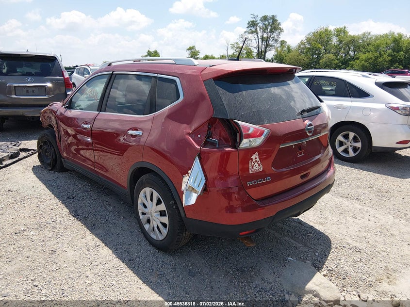 2016 Nissan Rogue VIN KNMAT2MV0GP722387 IAAI salvage auction — FRONT END, Salvage (Ohio), sold $650 on 2026-07-28 (photo 3)