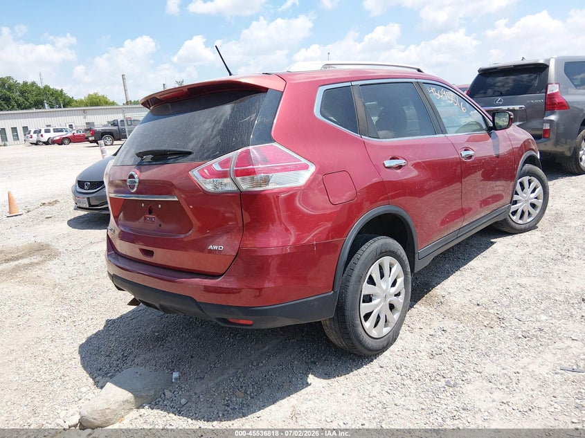 2016 Nissan Rogue VIN KNMAT2MV0GP722387 IAAI salvage auction — FRONT END, Salvage (Ohio), sold $650 on 2026-07-28 (photo 4)