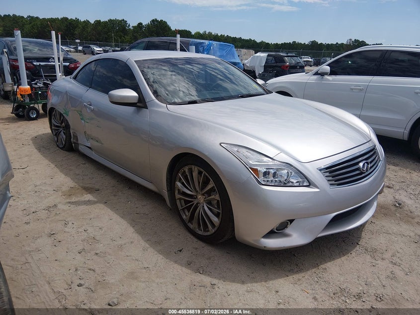 2012 Infiniti G VIN JN1CV6FE6CM200840 IAAI salvage auction — SIDE, Rebuildable (Florida), sold $525 on 2026-07-31 (photo 1)