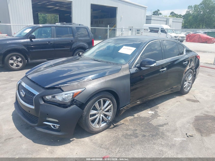 2015 Infiniti Q50 VIN JN1BV7AR8FM409139 IAAI salvage auction — NORMAL WEAR, Clear (Georgia), sold $1,025 on 2026-07-29 (photo 2)
