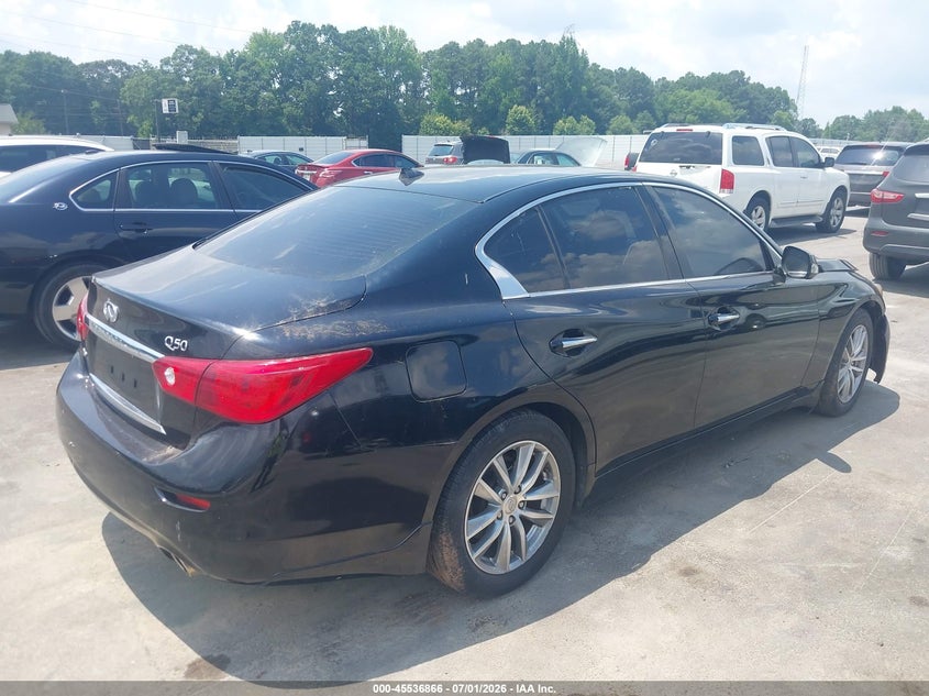 2015 Infiniti Q50 VIN JN1BV7AR8FM409139 IAAI salvage auction — NORMAL WEAR, Clear (Georgia), sold $1,025 on 2026-07-29 (photo 4)