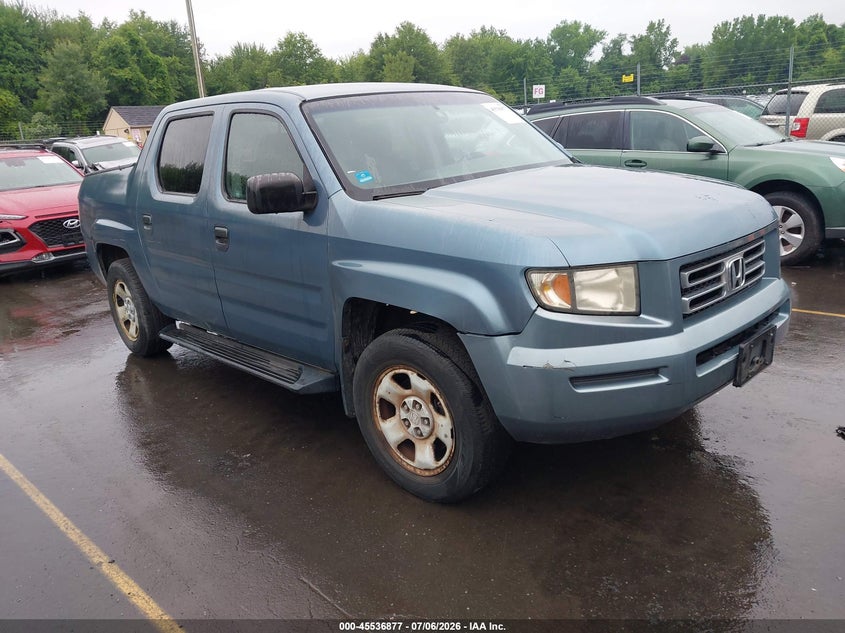 2006 Honda Ridgeline VIN 2HJYK162X6H556764 IAAI salvage auction — NORMAL WEAR, Clear (Connecticut), sold $450 on 2026-07-23 (photo 1)