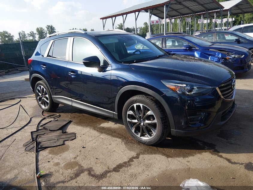 2016 Mazda Cx-5 VIN JM3KE4DY9G0908692 IAAI salvage auction — LEFT SIDE, Salvage - 75% Or Less (Maryland), sold $3,850 on 2026-07-29 (photo 1)