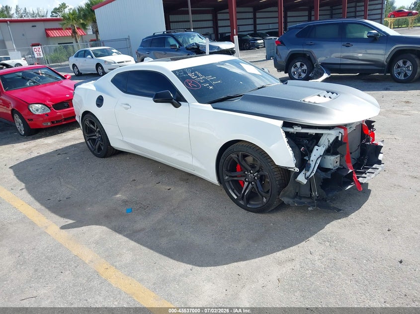 2021 Chevrolet Camaro VIN 1G1FG1R79M0101905 IAAI salvage auction — FRONT END, Rebuildable (Florida), sold $13,100 on 2026-07-29 (photo 1)