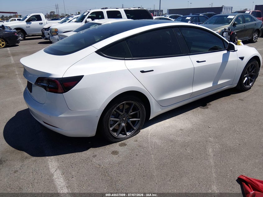 2022 Tesla Model 3 VIN 5YJ3E1EA9NF309299 IAAI salvage auction — REAR END, Salvage Title, sold $6,775 on 2026-08-20 (photo 4)