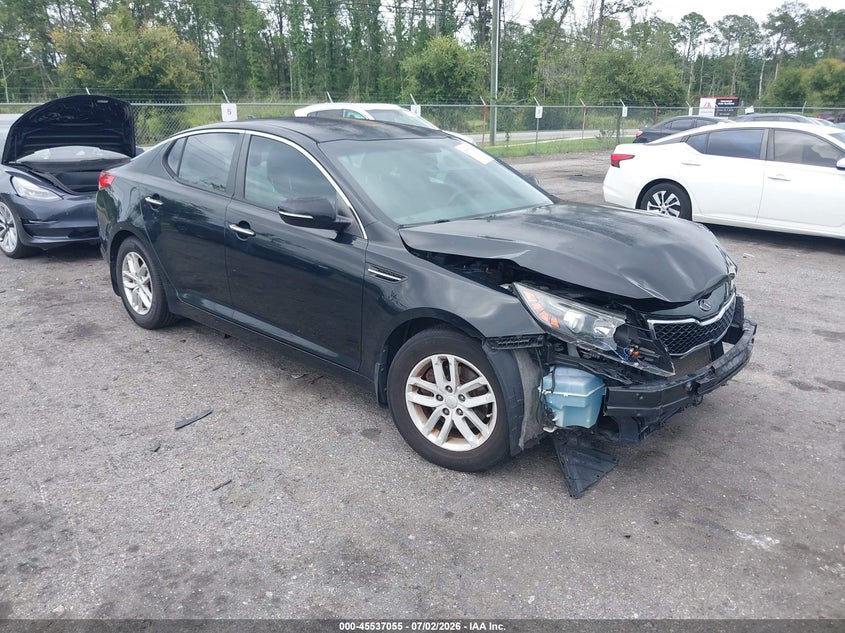 2012 Kia Optima VIN KNAGM4A74C5274070 IAAI salvage auction — FRONT END, Rebuildable (Florida), sold $575 on 2026-07-28 (photo 1)