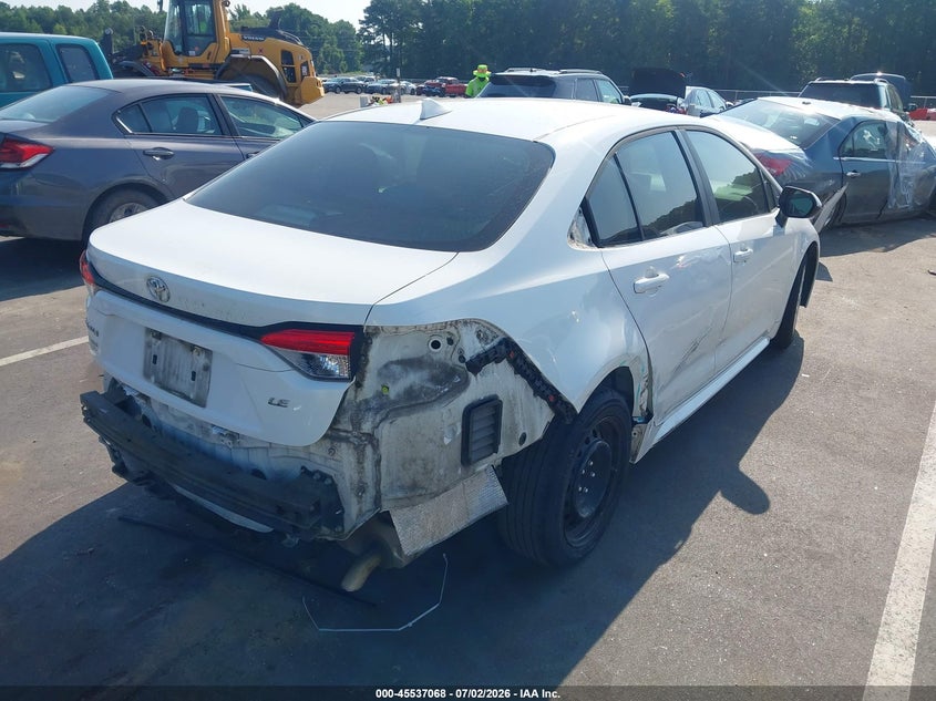 2020 Toyota Corolla VIN 5YFEPRAEXLP106966 IAAI salvage auction — REAR END, Salvage (North Carolina), sold $4,650 on 2026-07-22 (photo 4)