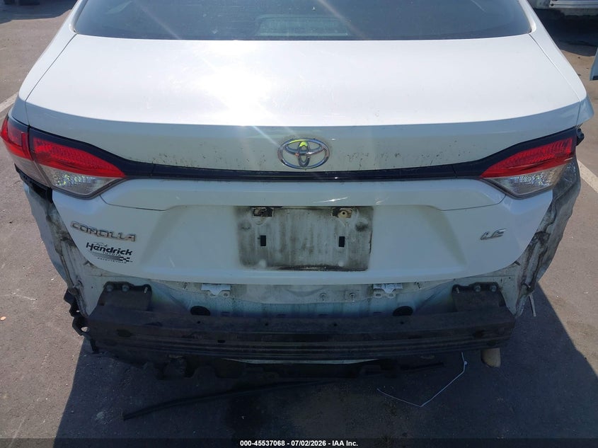 2020 Toyota Corolla VIN 5YFEPRAEXLP106966 IAAI salvage auction — REAR END, Salvage (North Carolina), sold $4,650 on 2026-07-22 (photo 6)