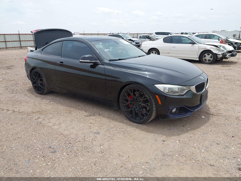 2015 BMW 4er VIN WBA3N7C5XFK225079 IAAI salvage auction — REAR END, Salvage Title, sold $2,150 on 2026-08-10 (photo 1)