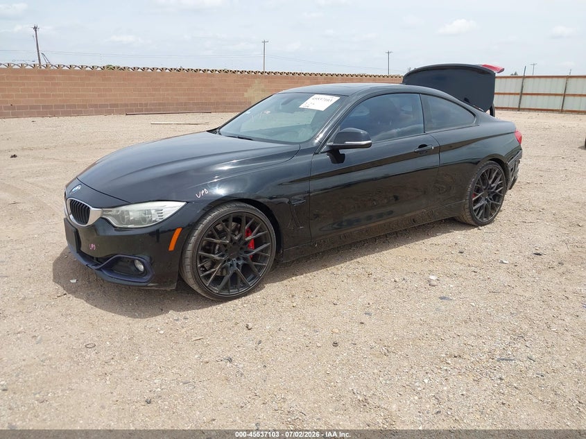2015 BMW 4er VIN WBA3N7C5XFK225079 IAAI salvage auction — REAR END, Salvage Title, sold $2,150 on 2026-08-10 (photo 2)