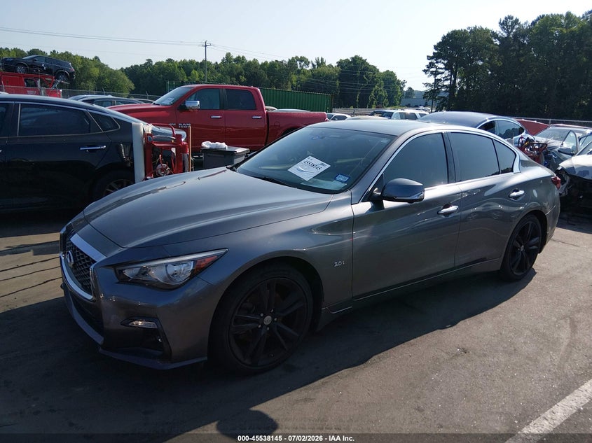 2019 Infiniti Q50 VIN JN1EV7AP0KM541592 IAAI salvage auction — REAR END, Nrc Lienholder Repossession Paperwork (Texas), sold $2,775 on 2026-07-29 (photo 2)