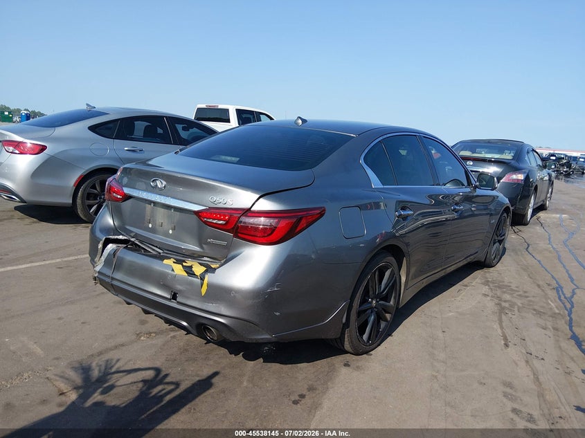 2019 Infiniti Q50 VIN JN1EV7AP0KM541592 IAAI salvage auction — REAR END, Nrc Lienholder Repossession Paperwork (Texas), sold $2,775 on 2026-07-29 (photo 4)