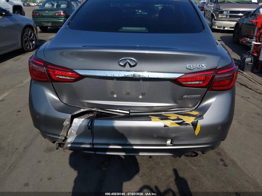 2019 Infiniti Q50 VIN JN1EV7AP0KM541592 IAAI salvage auction — REAR END, Nrc Lienholder Repossession Paperwork (Texas), sold $2,775 on 2026-07-29 (photo 6)