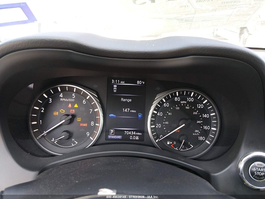 2019 Infiniti Q50 VIN JN1EV7AP0KM541592 IAAI salvage auction — REAR END, Nrc Lienholder Repossession Paperwork (Texas), sold $2,775 on 2026-07-29 (photo 7)
