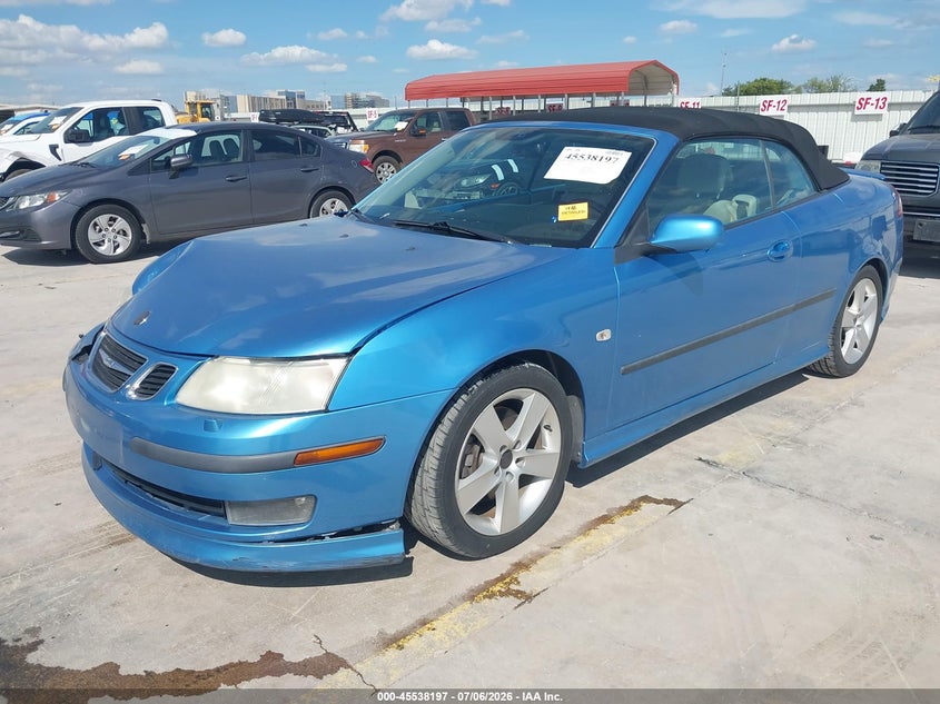 2007 Saab 9-3 VIN YS3FH71U976002181 IAAI salvage auction — FRONT END, Original (Texas), sold $2,850 on 2026-08-17 (photo 2)