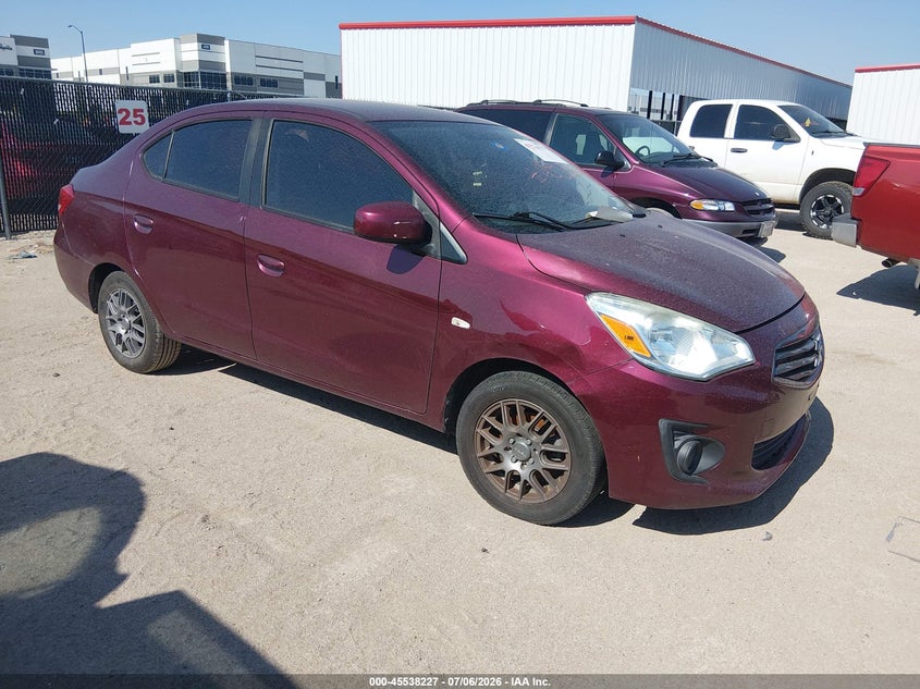 2017 Mitsubishi Mirage VIN ML32F3FJ8HHF16389 IAAI salvage auction — NORMAL WEAR, Original (Texas), sold $575 on 2026-08-23 (photo 1)