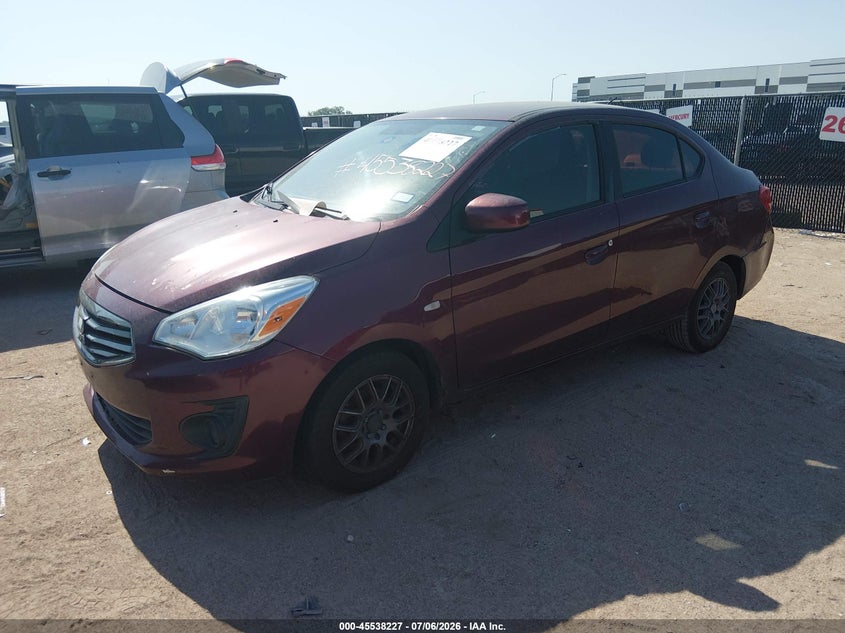 2017 Mitsubishi Mirage VIN ML32F3FJ8HHF16389 IAAI salvage auction — NORMAL WEAR, Original (Texas), sold $575 on 2026-08-23 (photo 2)