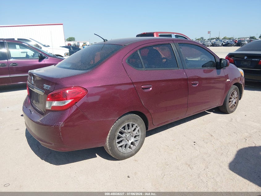 2017 Mitsubishi Mirage VIN ML32F3FJ8HHF16389 IAAI salvage auction — NORMAL WEAR, Original (Texas), sold $575 on 2026-08-23 (photo 4)