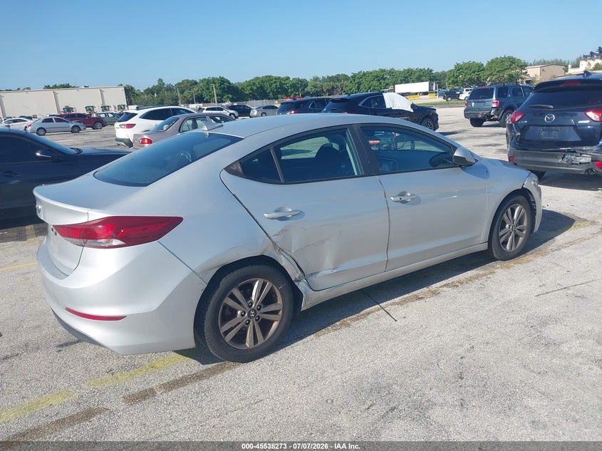 2018 Hyundai Elantra VIN KMHD84LF6JU572150 IAAI salvage auction — SIDE, Rebuildable (Florida), sold $25 on 2026-07-30 (photo 4)